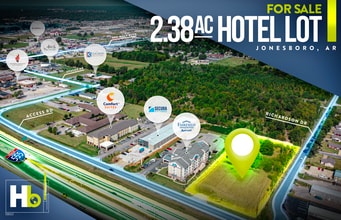 3410 Access Rd, Jonesboro, AR - AERIAL  map view