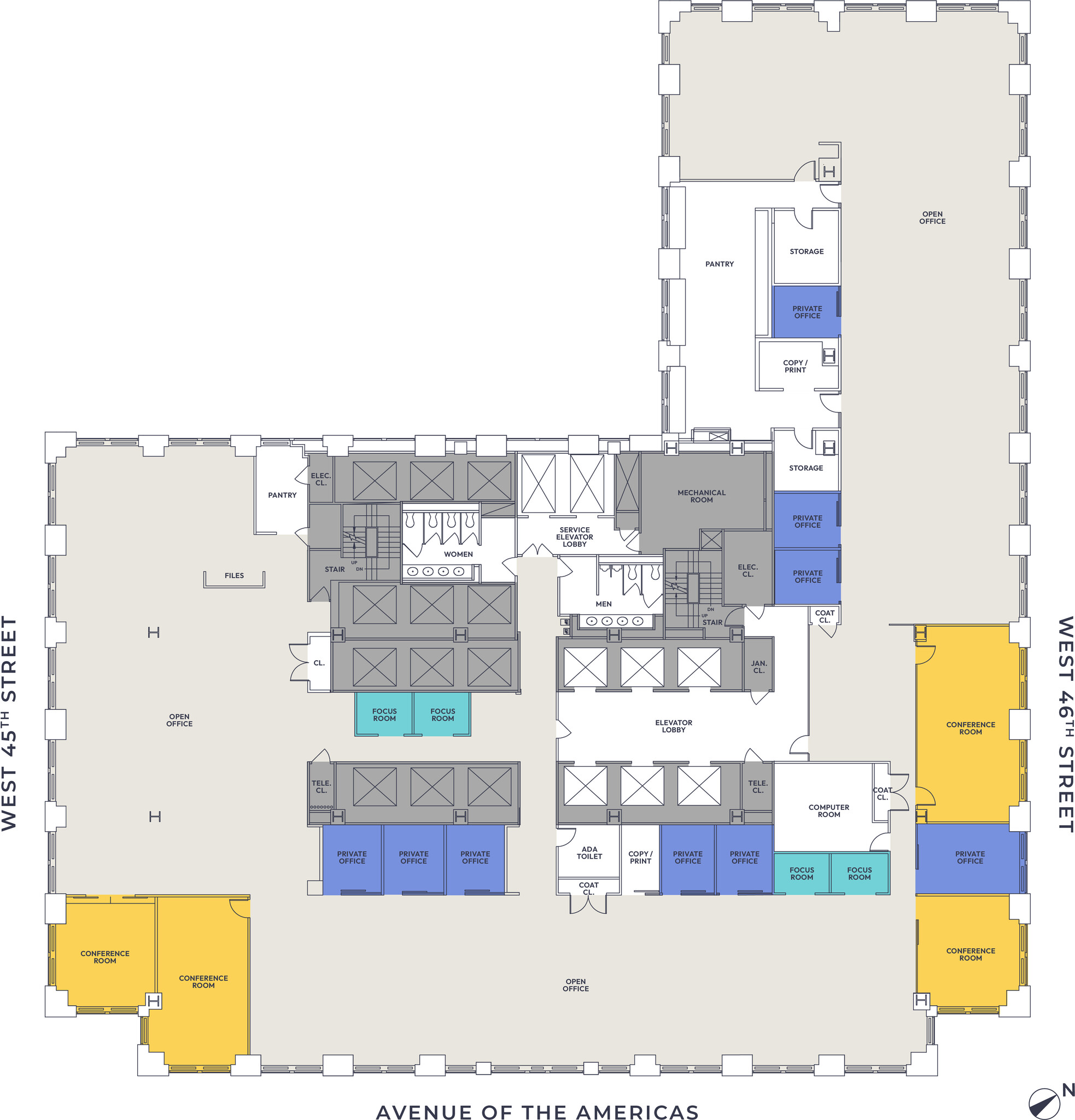 1177 Avenue Of The Americas, New York, NY for lease Floor Plan- Image 1 of 5