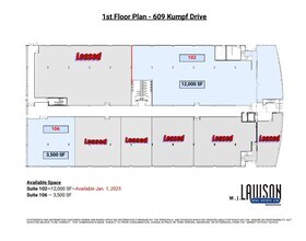 609 Kumpf Dr, Waterloo, ON for lease Floor Plan- Image 1 of 1