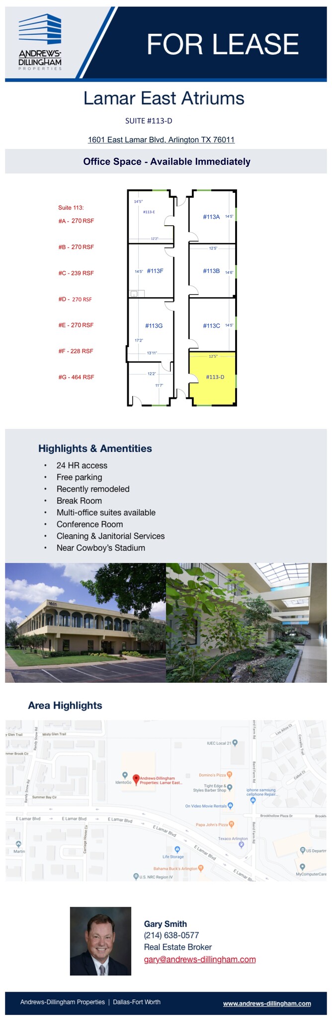 1601 E Lamar Blvd, Arlington, TX for lease Floor Plan- Image 1 of 1