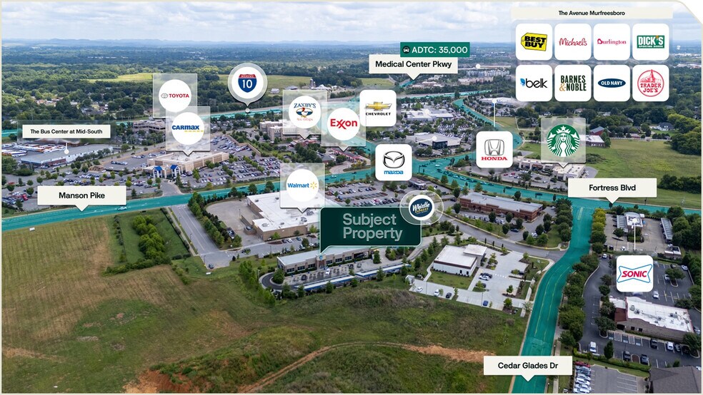 3914 Cedar Glades Dr, Murfreesboro, TN for sale - Aerial - Image 2 of 2