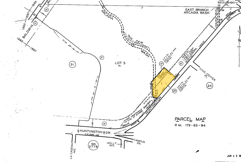 301 W Huntington Dr, Arcadia, CA for lease - Plat Map - Image 2 of 13