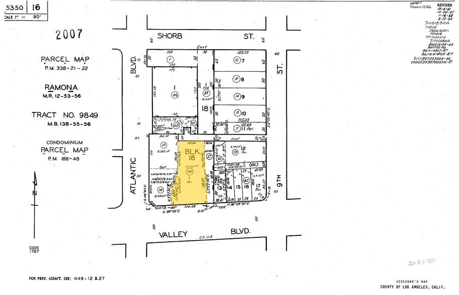 937-949 W Valley Blvd, Alhambra, CA for sale - Plat Map - Image 1 of 1