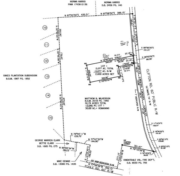 4800 Clifton Rd, Knightdale, NC for sale - Plat Map - Image 2 of 2