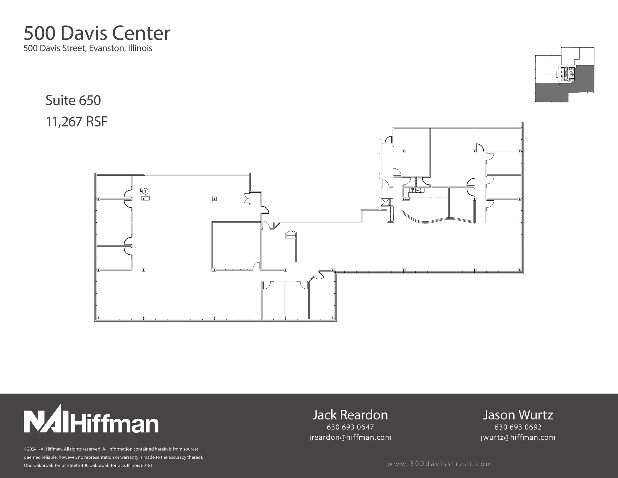 500 Davis St, Evanston, IL for lease Floor Plan- Image 1 of 1