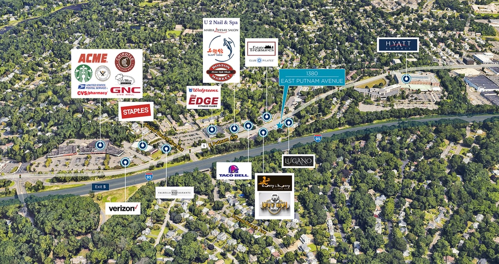 1380 E Putnam Ave, Old Greenwich, CT for sale - Aerial - Image 2 of 3