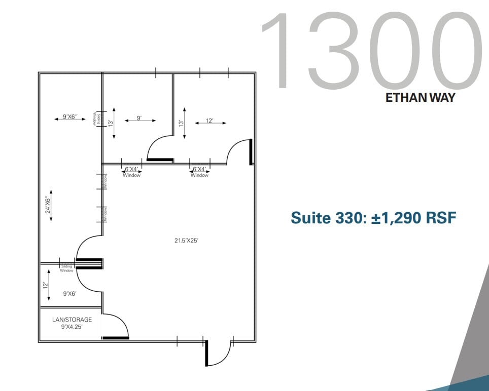 1300 Ethan Way, Sacramento, CA for lease Floor Plan- Image 1 of 1