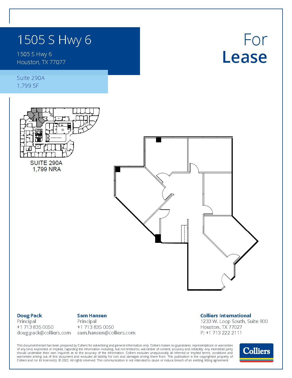 1505 S Hwy 6, Houston, TX for lease Floor Plan- Image 1 of 1