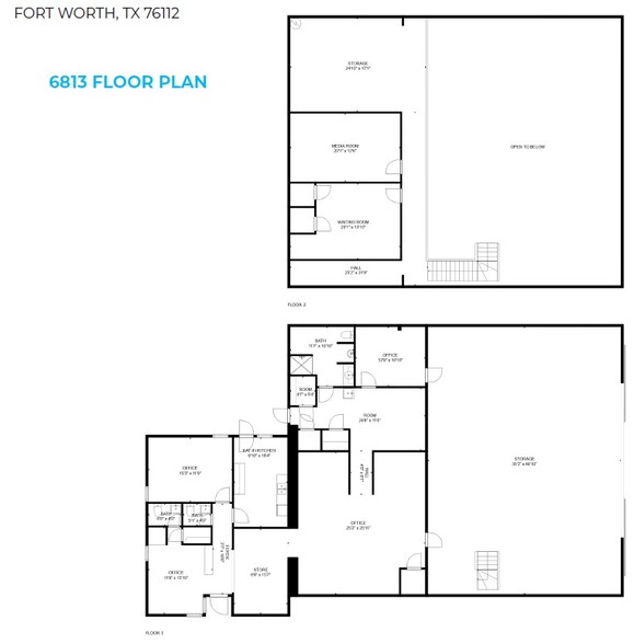 6813 E Rosedale St, Fort Worth, TX for sale - Floor Plan - Image 3 of 6