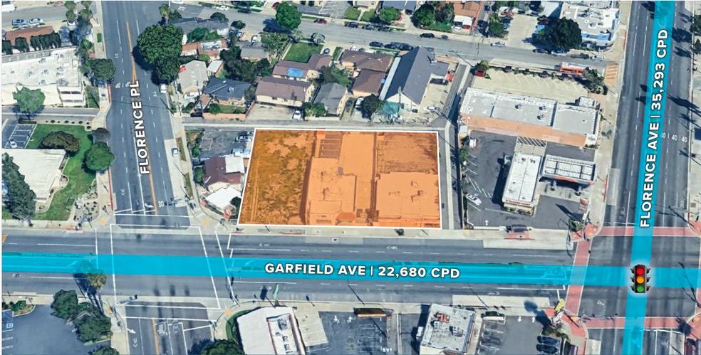 7206 Garfield ave, Bell Gardens, CA for lease - Aerial - Image 1 of 3