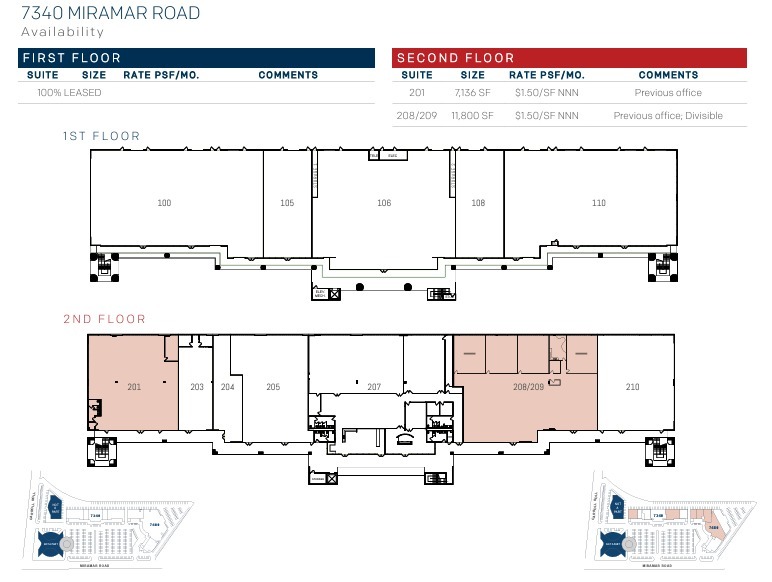 7310-7480 Miramar Rd, San Diego, CA for lease Floor Plan- Image 1 of 1