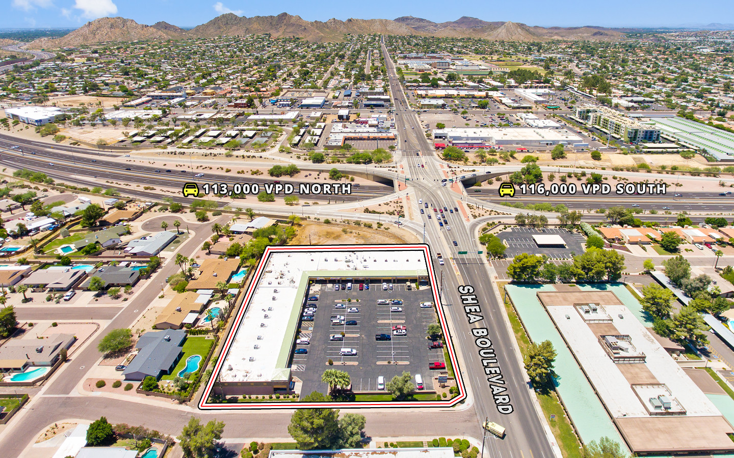 3375 E Shea Blvd, Phoenix, AZ for lease Aerial- Image 1 of 10