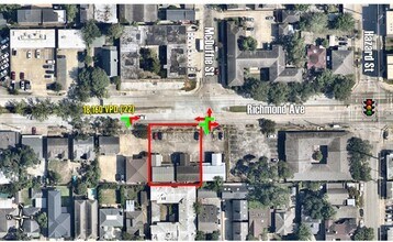 1927 Richmond Ave, Houston, TX - Aerial map view