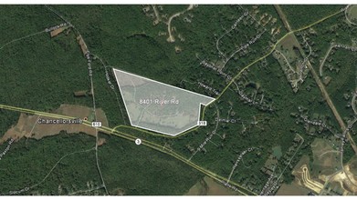 8401 River Rd, Fredericksburg, VA - aerial  map view