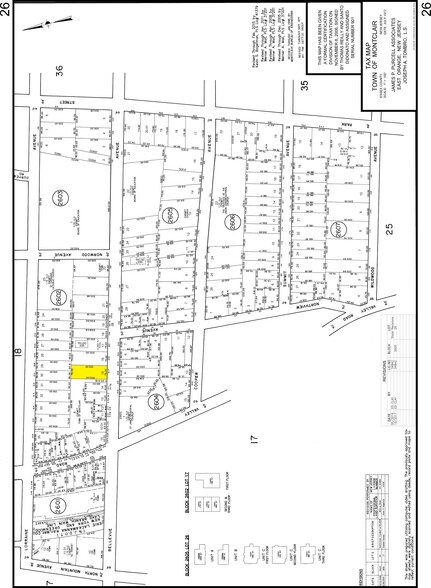 207 Bellevue Ave, Montclair, NJ for sale - Plat Map - Image 1 of 1