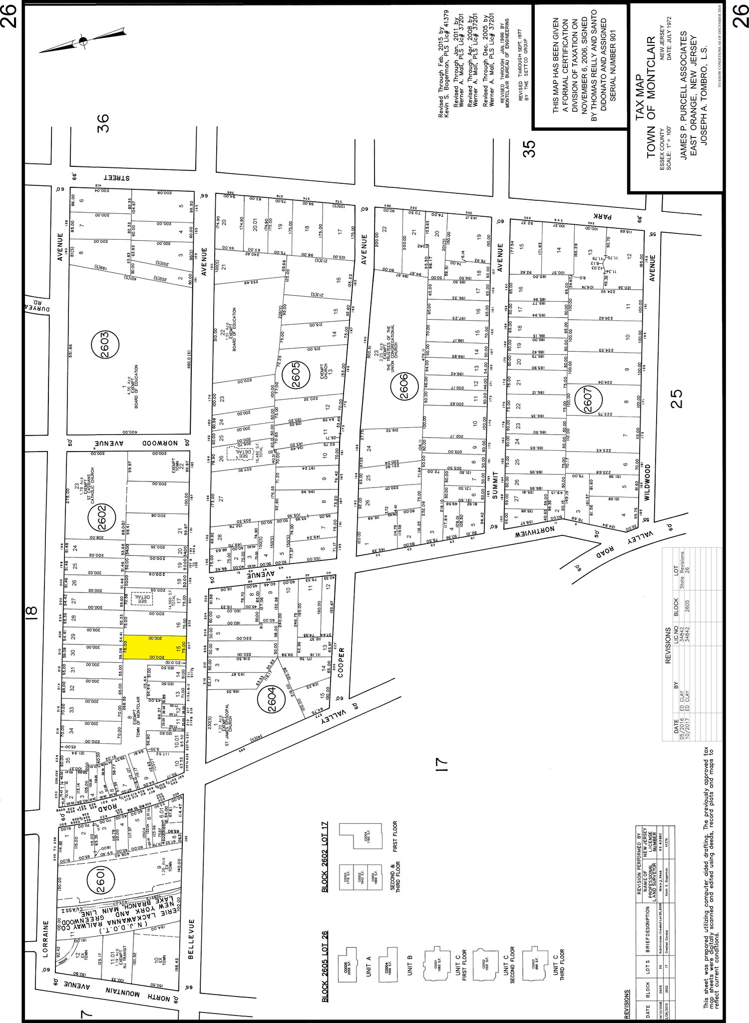 207 Bellevue Ave, Montclair, NJ for sale Plat Map- Image 1 of 1