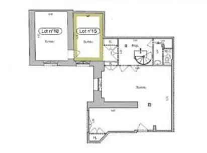 Office in Paris for lease Floor Plan- Image 1 of 5