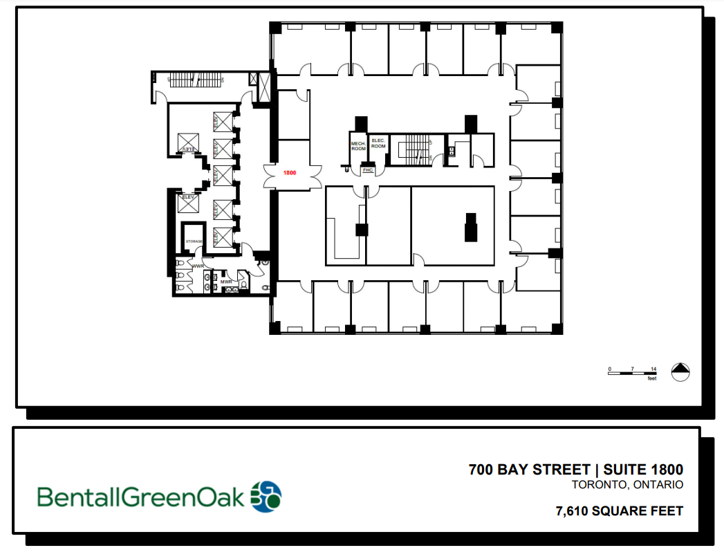 700 Bay St, Toronto, ON for lease Floor Plan- Image 1 of 1