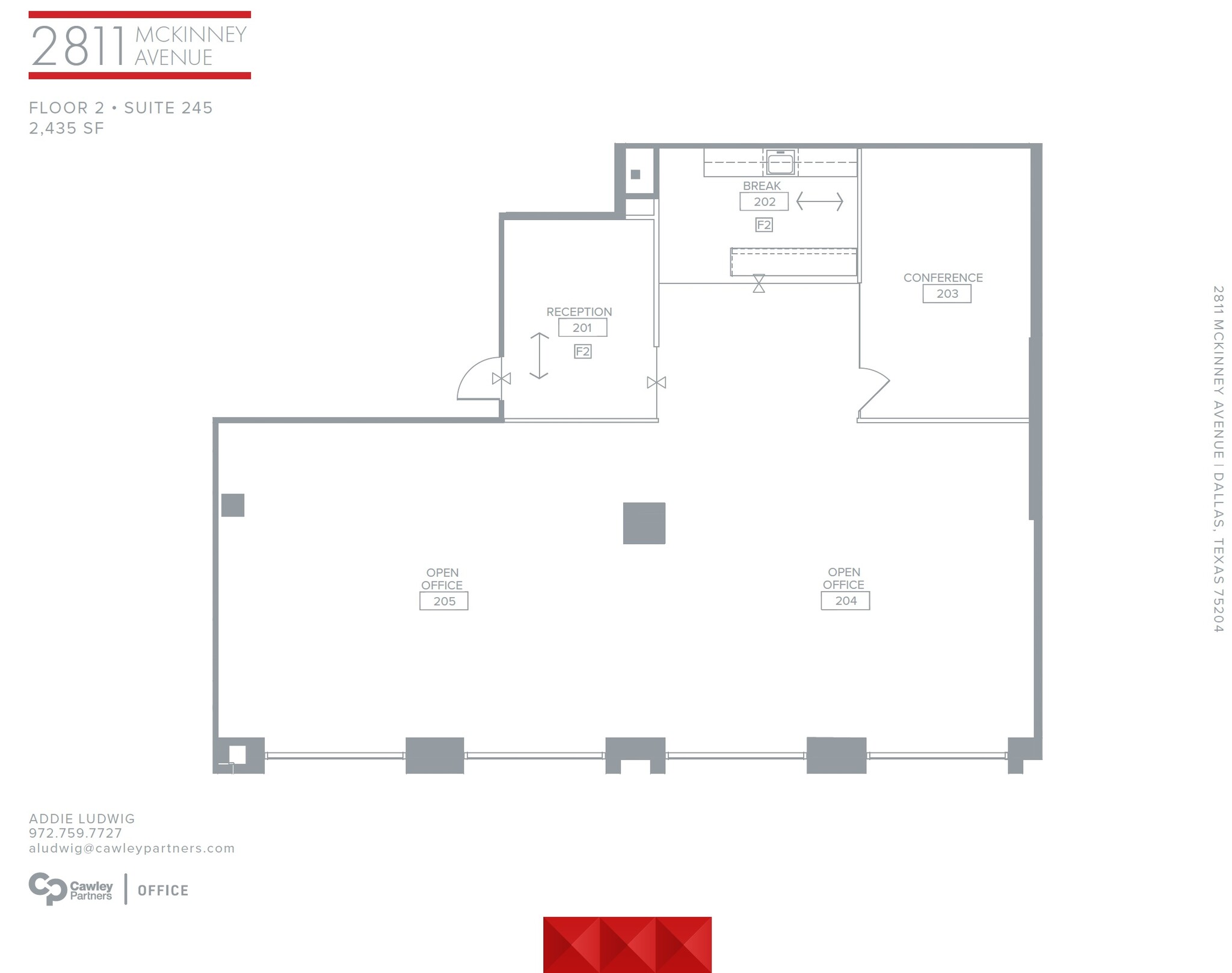 2811 McKinney Ave, Dallas, TX for lease Floor Plan- Image 1 of 6