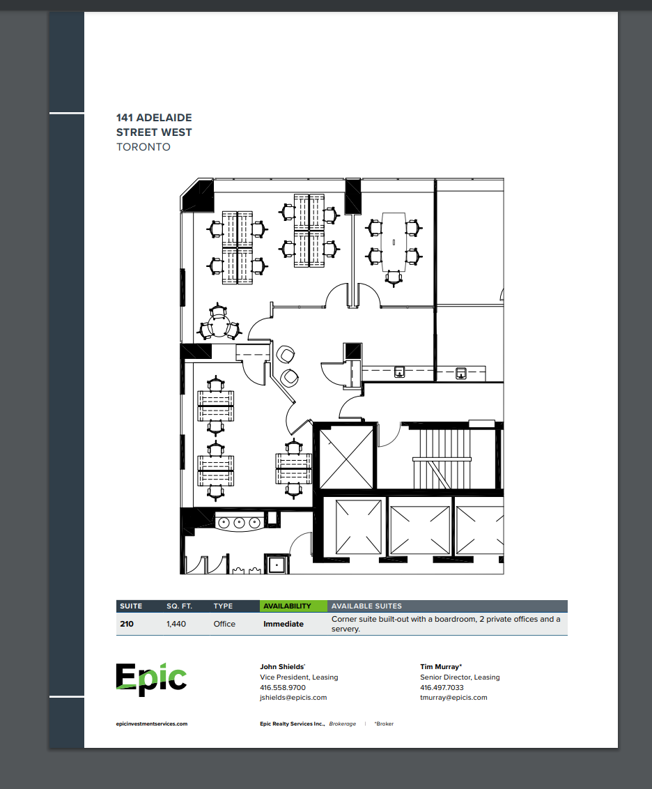 141 Adelaide St W, Toronto, ON for lease Floor Plan- Image 1 of 1