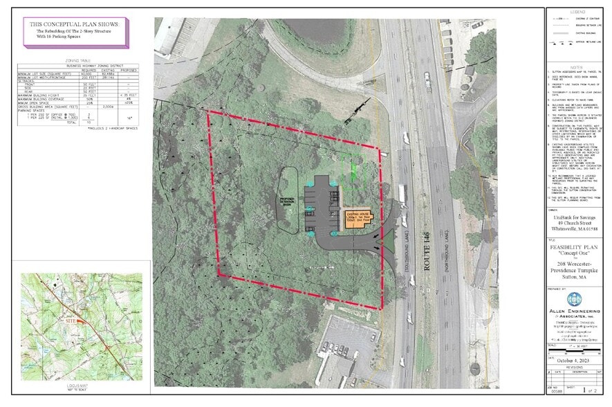 208 Worcester-Providence Tpke, Sutton, MA for sale - Site Plan - Image 2 of 3