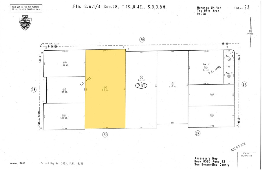 0 Pioneer Rd, Morongo Valley, CA for sale - Plat Map - Image 2 of 16