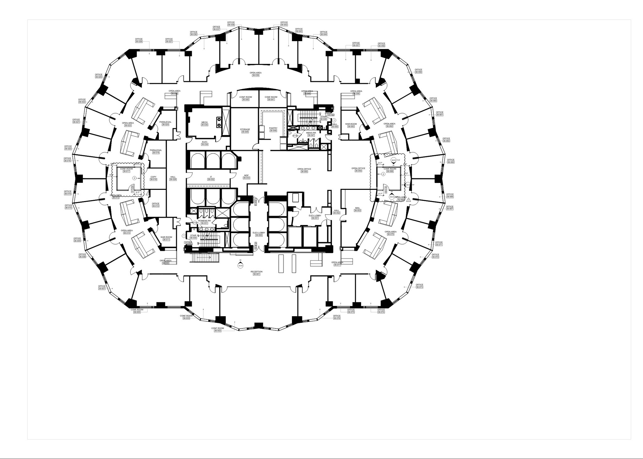 633 W 5th St, Los Angeles, CA for lease Floor Plan- Image 1 of 2