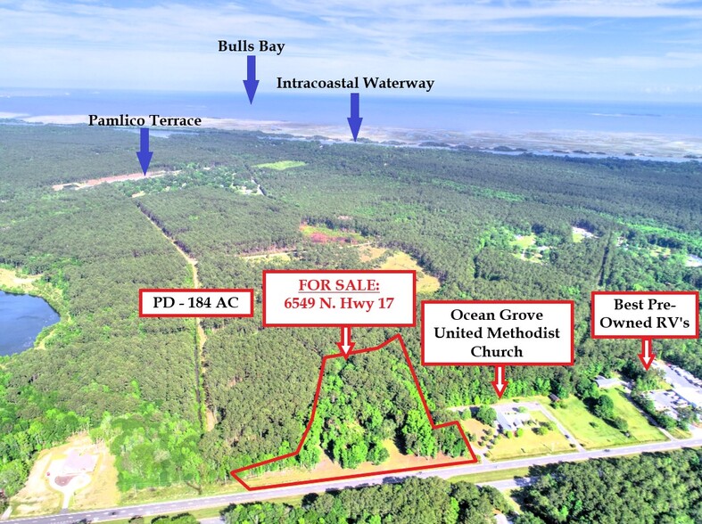 6549 Highway 17 Hwy, Awendaw, SC for sale - Aerial - Image 1 of 17