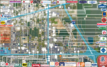 6801 Lloyd Expy, Evansville, IN - aerial  map view