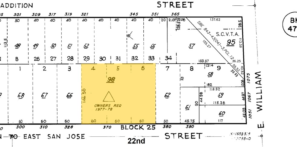 370 S 22nd St, San Jose, CA for lease - Plat Map - Image 3 of 12