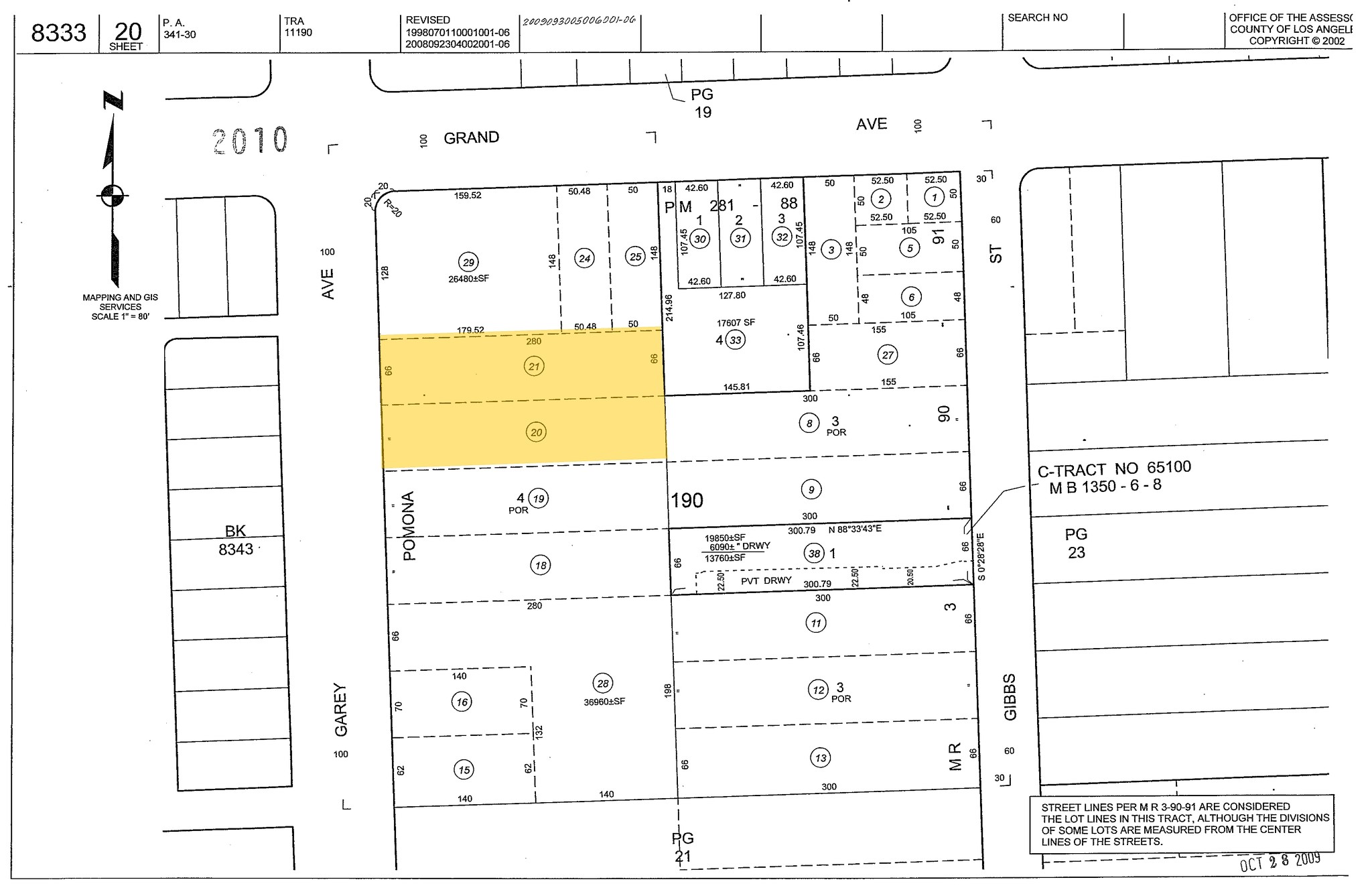 1338 S Garey Ave, Pomona, CA for sale Plat Map- Image 1 of 1