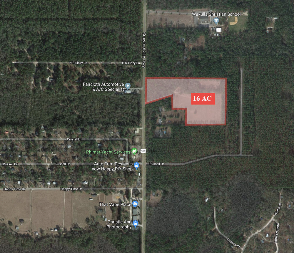 1475 Crawfordville Hwy, Crawfordville, FL for sale Aerial- Image 1 of 3