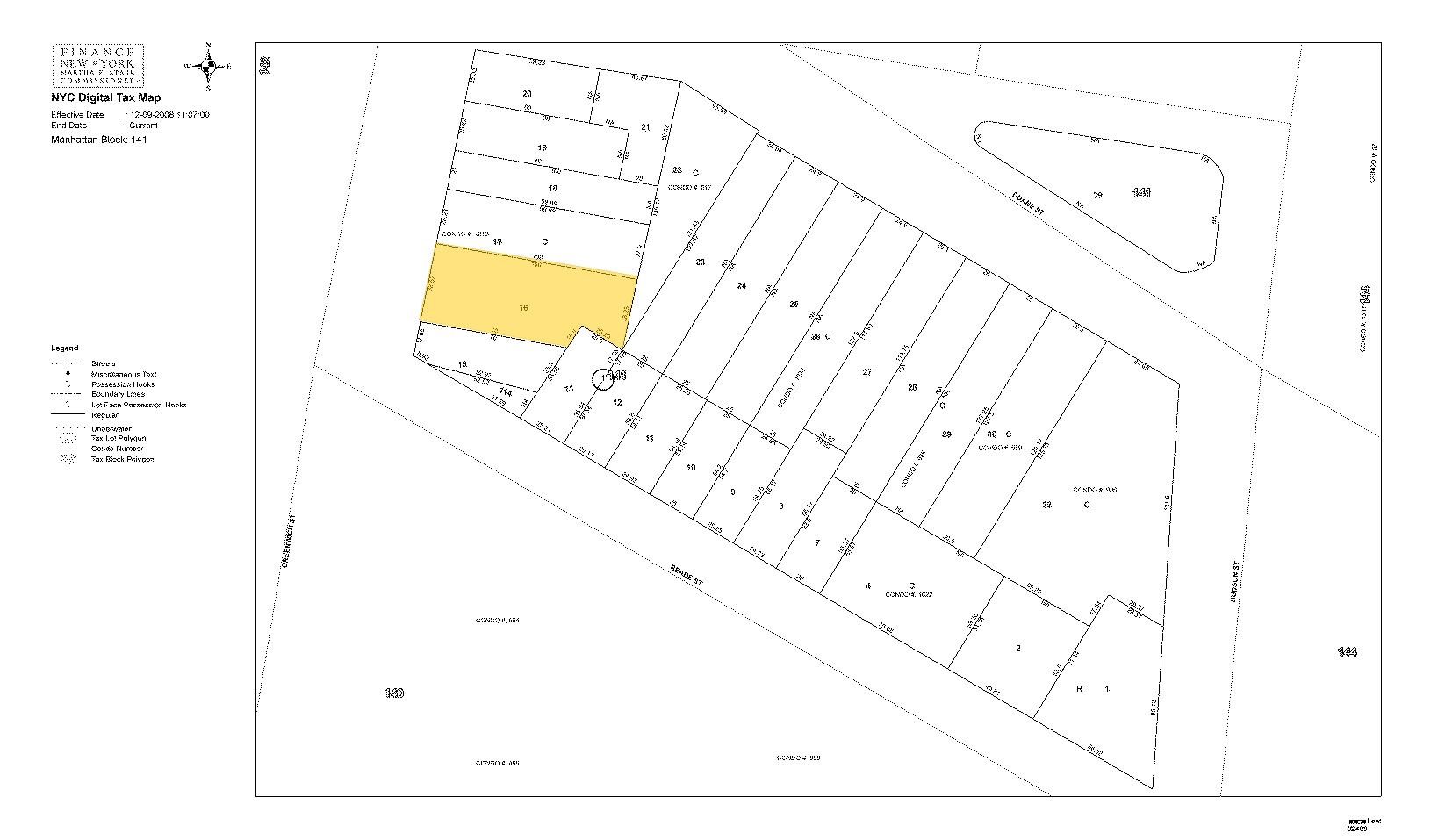 317-319 Greenwich St, New York, NY for sale Plat Map- Image 1 of 1