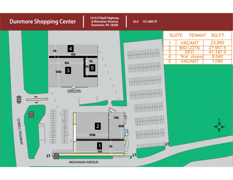 1010 O'Neill Hwy, Dunmore, PA for lease - Floor Plan - Image 2 of 23