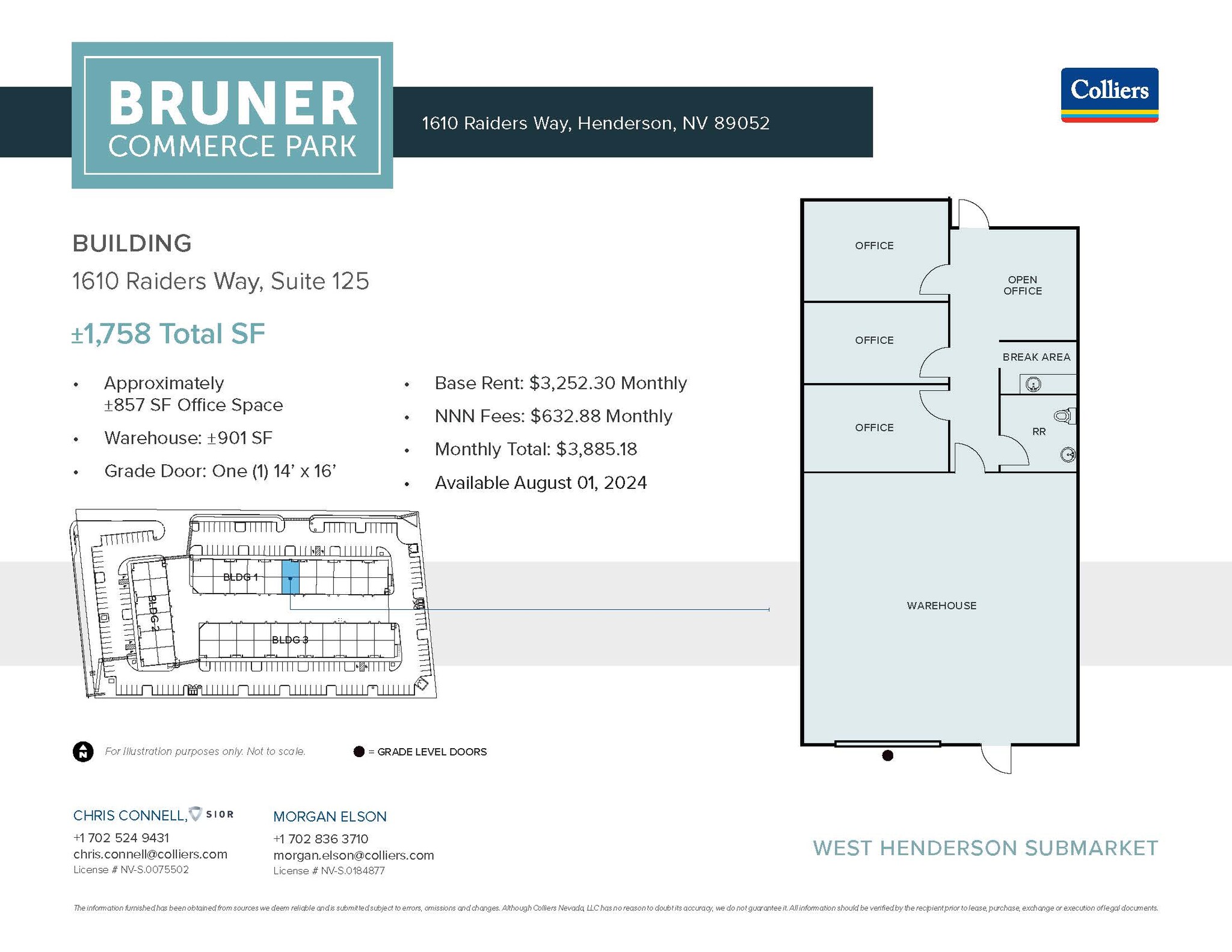 1600 Raiders Way, Henderson, NV for lease Floor Plan- Image 1 of 1