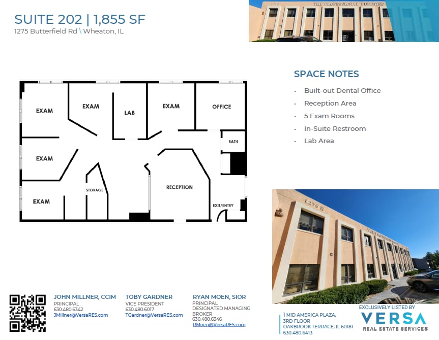 1275 E Butterfield Rd, Wheaton, IL for lease Floor Plan- Image 1 of 4