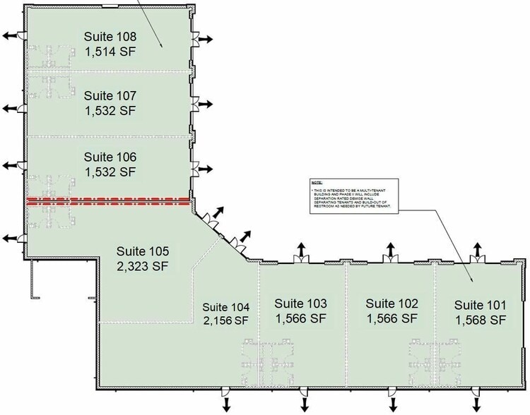 1801 Rodd Field Rd, Corpus Christi, TX for lease - Site Plan - Image 2 of 3