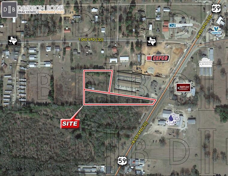 SWQ Hwy. 59 & Hickory St., Queen City, TX 75572 Land for Sale