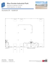 2402-2404 Blue Smoke Ct, Fort Worth, TX for lease Floor Plan- Image 2 of 2