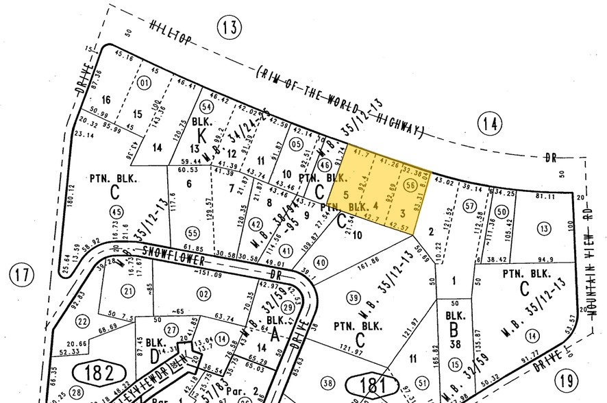 31961 Hilltop Blvd, Running Springs, CA for lease - Plat Map - Image 2 of 3