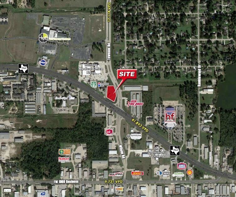 FM 1960 Bypass Rd E & Townsen Rd, Humble, TX for sale Aerial- Image 1 of 1