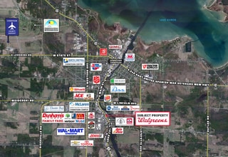 991 S Main St, Cheboygan, MI - AERIAL  map view