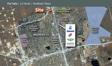 HWY 385, Andrews, TX - aerial  map view - Image1