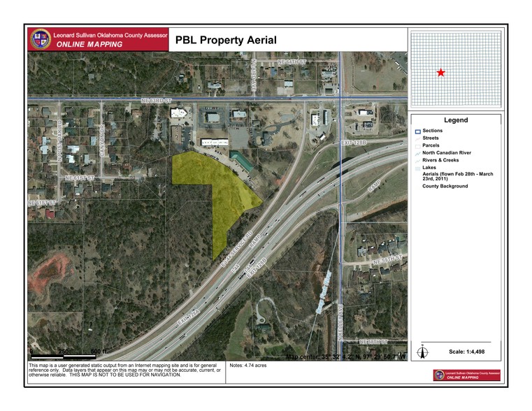 NE 63rd St, Oklahoma City, OK for sale - Aerial - Image 1 of 3