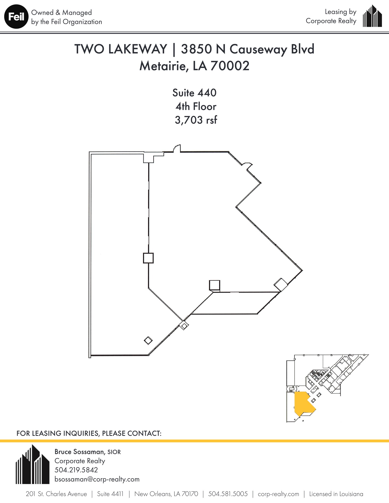 3900 N Causeway Blvd, Metairie, LA for lease Site Plan- Image 1 of 1