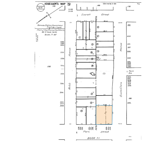 2411 Santa Clara Ave, Alameda, CA for sale - Plat Map - Image 1 of 1