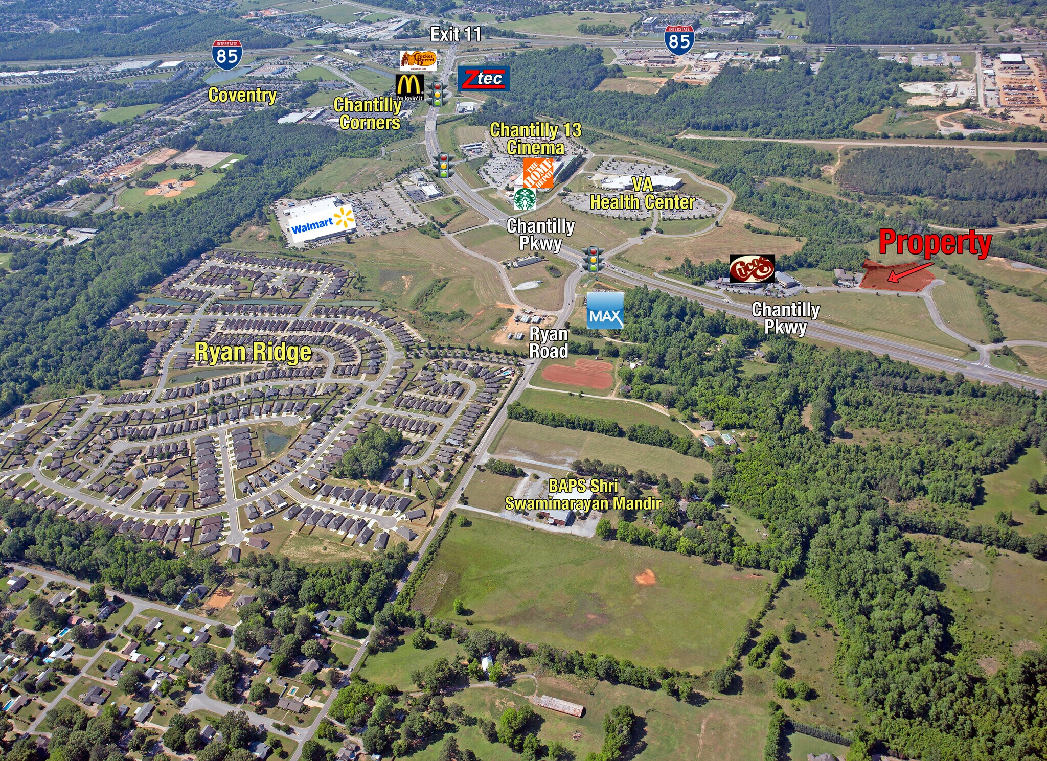 Chantilly Pkwy Place, Pike Road, AL for sale Aerial- Image 1 of 5