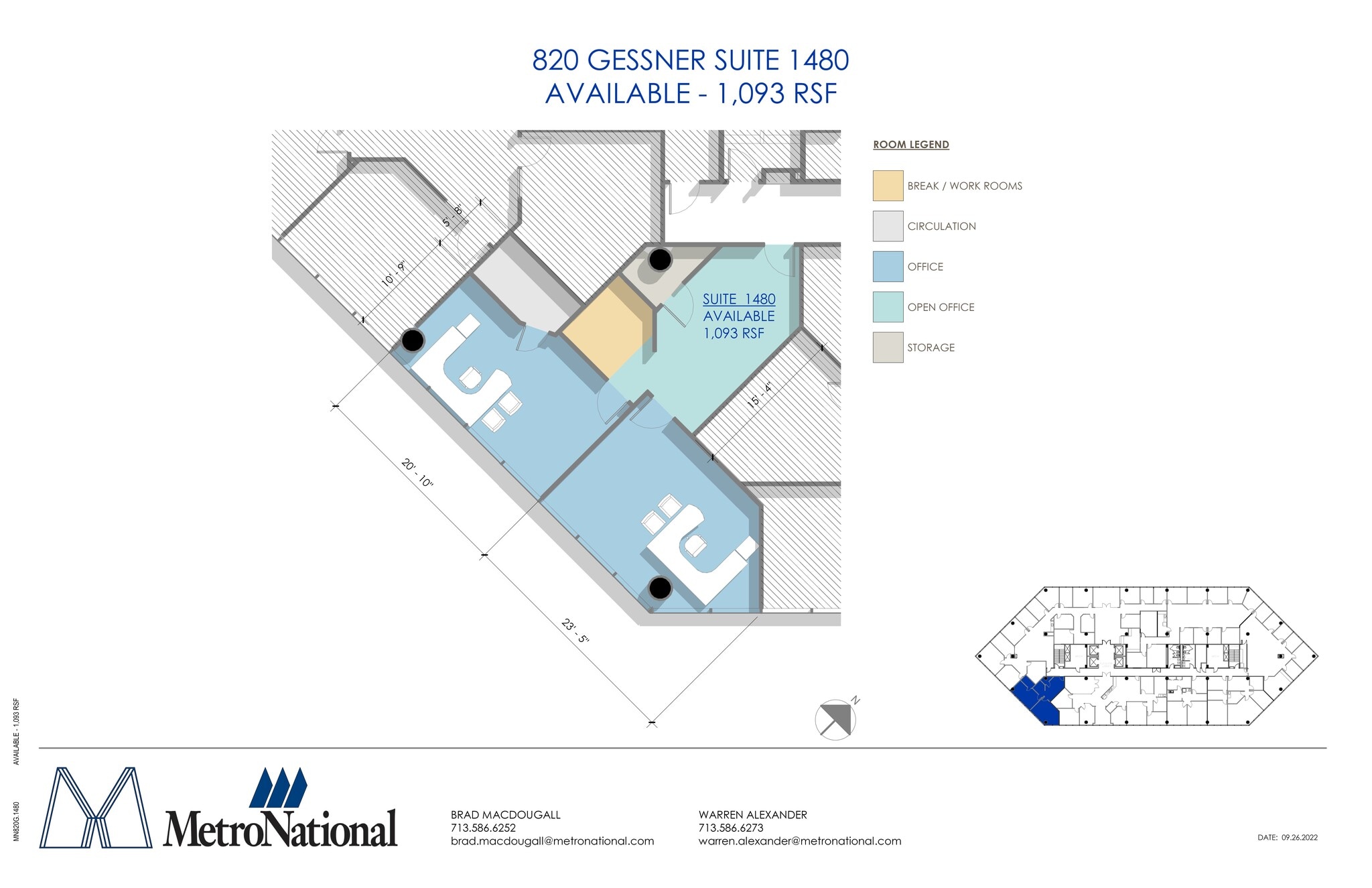820 Gessner Rd, Houston, TX for lease Site Plan- Image 1 of 1
