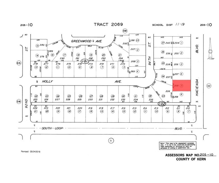 Hacienda Blvd & S Loop blvd, California City, CA for sale - Plat Map - Image 1 of 2