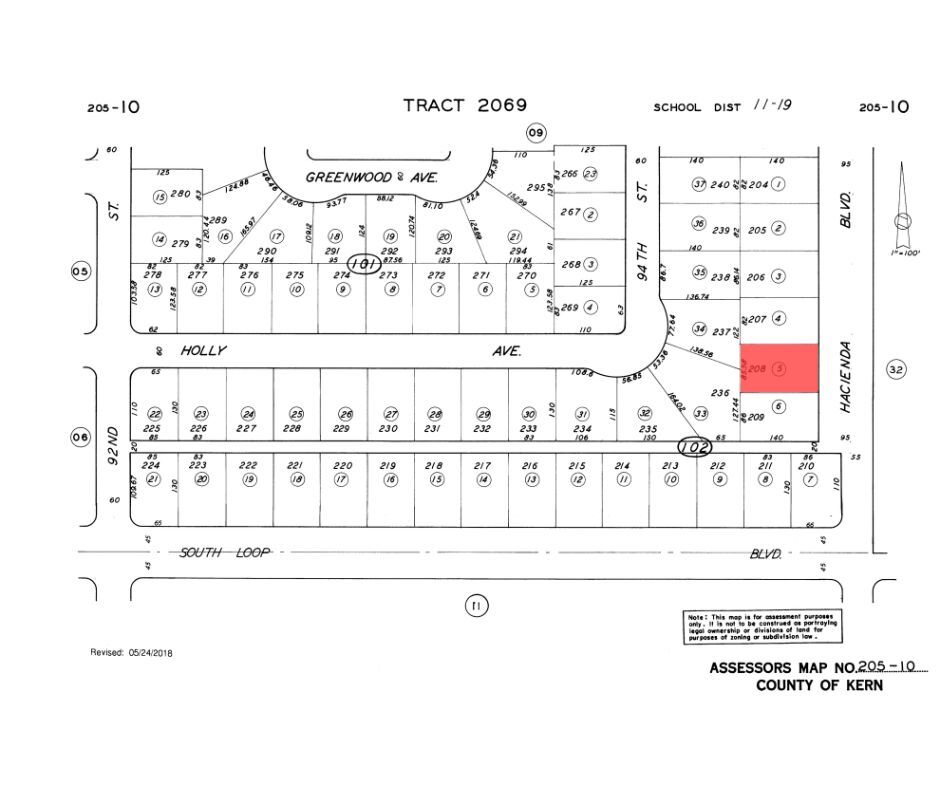 Hacienda Blvd & S Loop blvd, California City, CA for sale Plat Map- Image 1 of 3